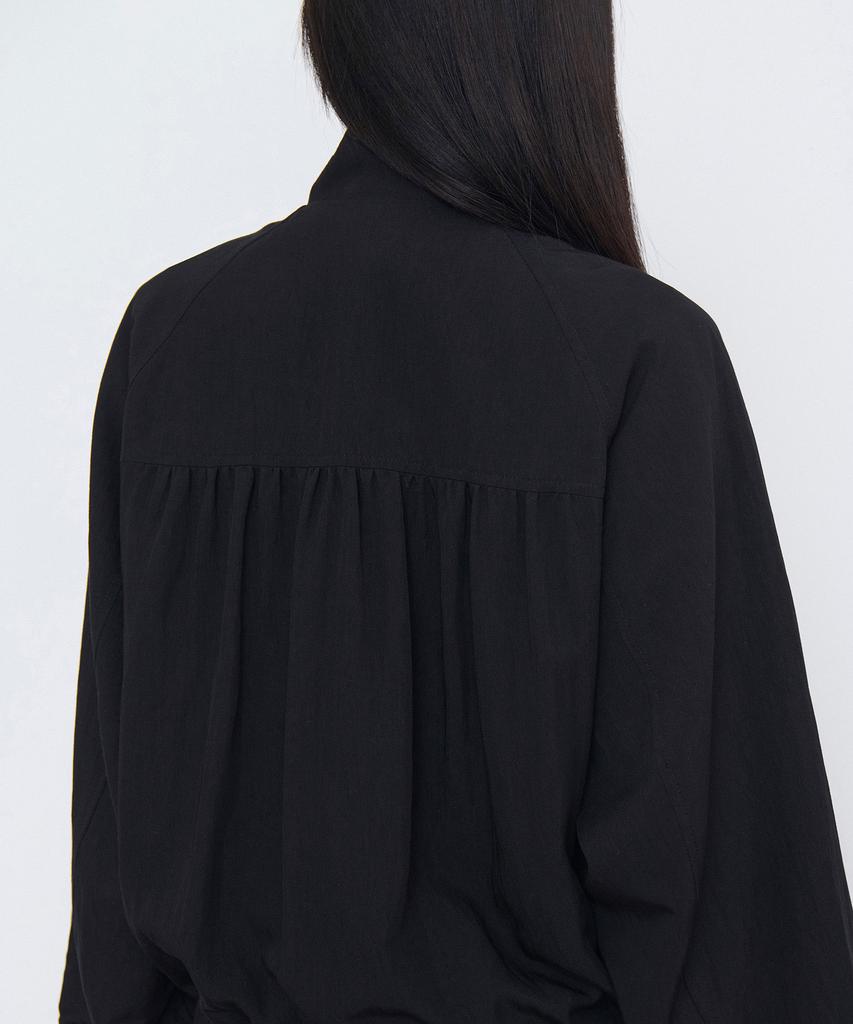 Musinsa Standard Woman Women'S Rn High Neck Shirred Blouson Jacket [Black]