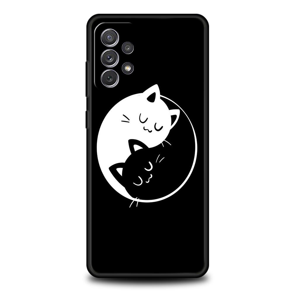 Cartoon Cat Phone Case for Samsung Galaxy A13 A14 A54 A73 A34 A51 A71 A22 A23 A32 A52 A01 A11 A21S A31 A41 Soft Shell Capas Bags