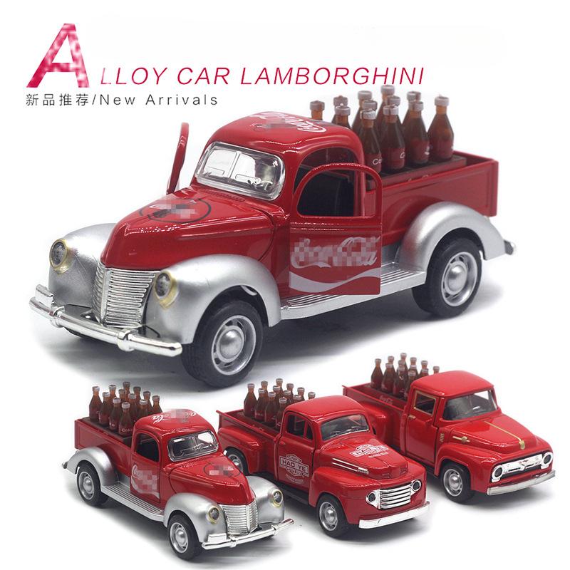 1/32 Ford Pickup Classical Vintage Car Simulation Model Sound and Light Children's Toys Collection Ornaments Gifts
