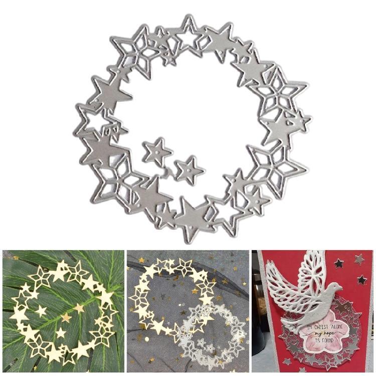 Circle Star Frame Cutting Dies Embossing Stencils Cuts Stencils Star Die Cuts for Scrapbooking Card Scrapbook Decoration