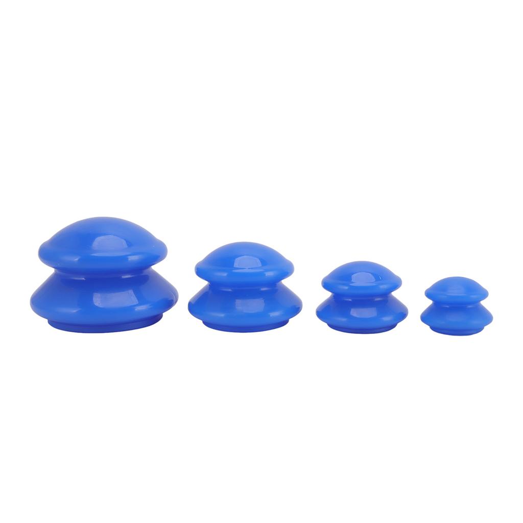4 Sizes Silicone Cupping Therapy Set Negative Pressure Vacuum Cupping Sets for Professional Studio