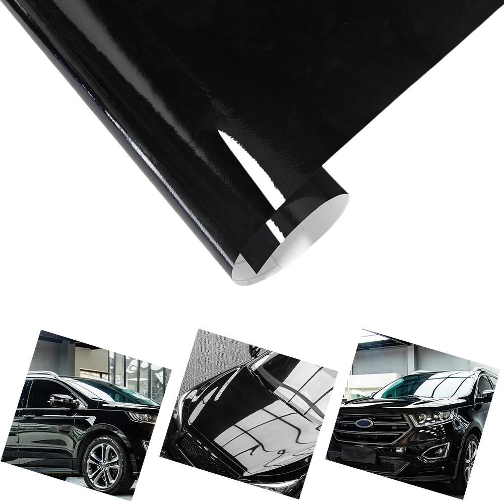0.9mx1.52m/3m/16.5m Glossy Bright Black Car Films Vinyl Decal Wrap Sticker Self Adhesive Auto Body Decor Film Air Bubble Free