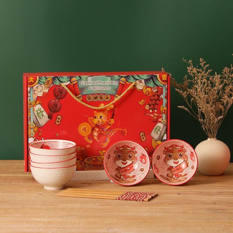 Dragon & Phoenix Ceramic Dinnerware Set