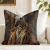Zebra Dressed Up Portrait Cushion Cover Eco Linen Pillow Case DoubleSided Print Breathable Durable Zipper Home Decor Gift