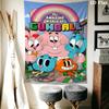 L'incredibile mondo di Gumball Arazzo da Parete Estetico Appeso a Parete Coperta in Tessuto Stampato Arazzi Decorativi per Camera da Letto Soggiorno Arredamento Casa