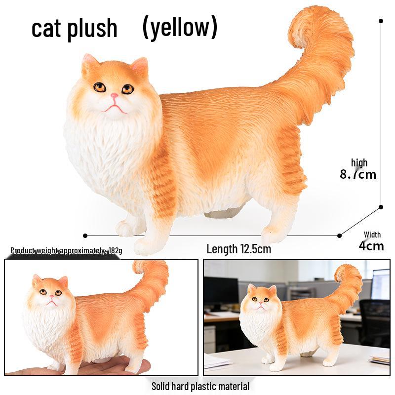 Calico & White Fat Cat Plush Toy Ornament