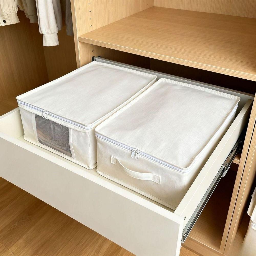 Large Capacity Visible Clothes Storage Box Dust-proof Clothes Moving Box Clothing Storage