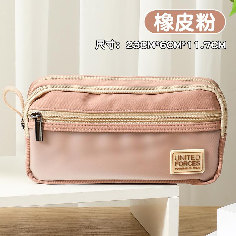 Pencil Case Large Capacity Pencil Pouch 3 Layers Zipper Pen Bag Office Stationery Organizer Simple Sturdy Transparent Pencil Bag