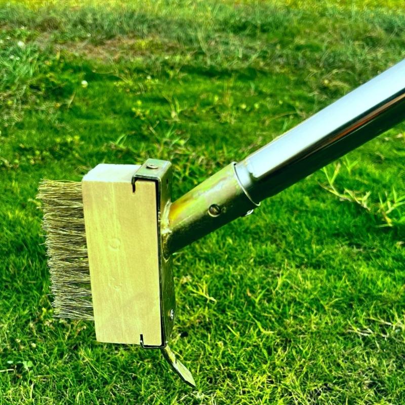 Stainless Steel Weeds Removal Brush with Adjustable Long Handle Crack Weeder Tool for Moss and Weeds Cleaning in Garden