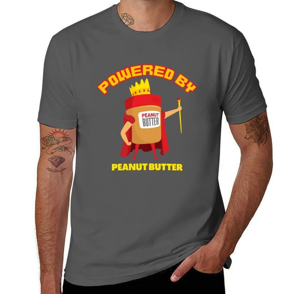 Powered By Peanut Butter Tshirt Stain Resistant Casual Tee