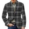Men's Printed Corduroy Warm Pocket Suit Jacket Cardigan Men's Casual Suit