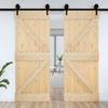 Door NARVIK 70 x 210 cm Solid Pine (Untreated) Natural