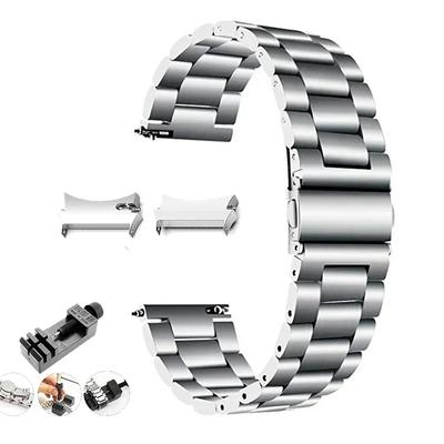 No Gaps Stainless Steel Band for Samsung Galaxy Watch7 6 4 Classic 46mm 47mm/Watch4 5 Pro 44mm 40mm Strap Curved End Bracelet