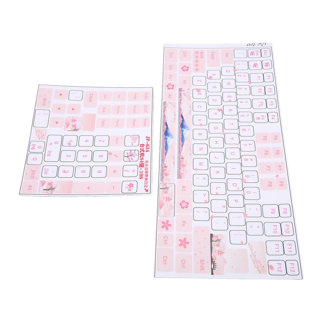 Keyboard Stickers Universal Desktop Computer Mechanical Keyboard Clear Beautiful English Keycap Button Stickers