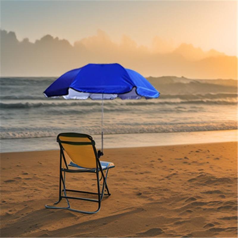 Beach Chair Sunshade With Steering Fixture Fishing Chair Backrest Chair Seaside Sunshade