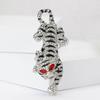 Versatile Exquisite Alloy Rhinestone Tiger Brooch, Bold Personality Men's Suit Coat Flower Pin Jewelry Pin