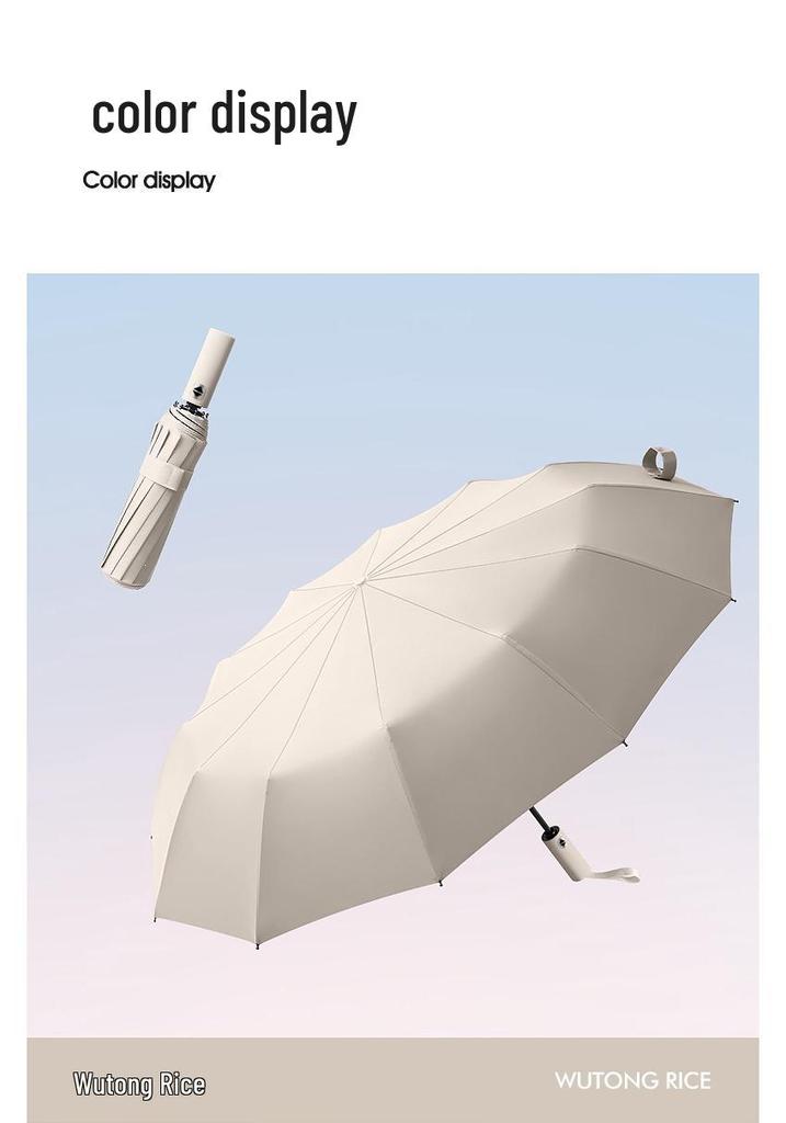 24-Bone Automatic Folding Umbrella: High-End, Sun & Rain Dual-Use, UV Protection for Men & Women