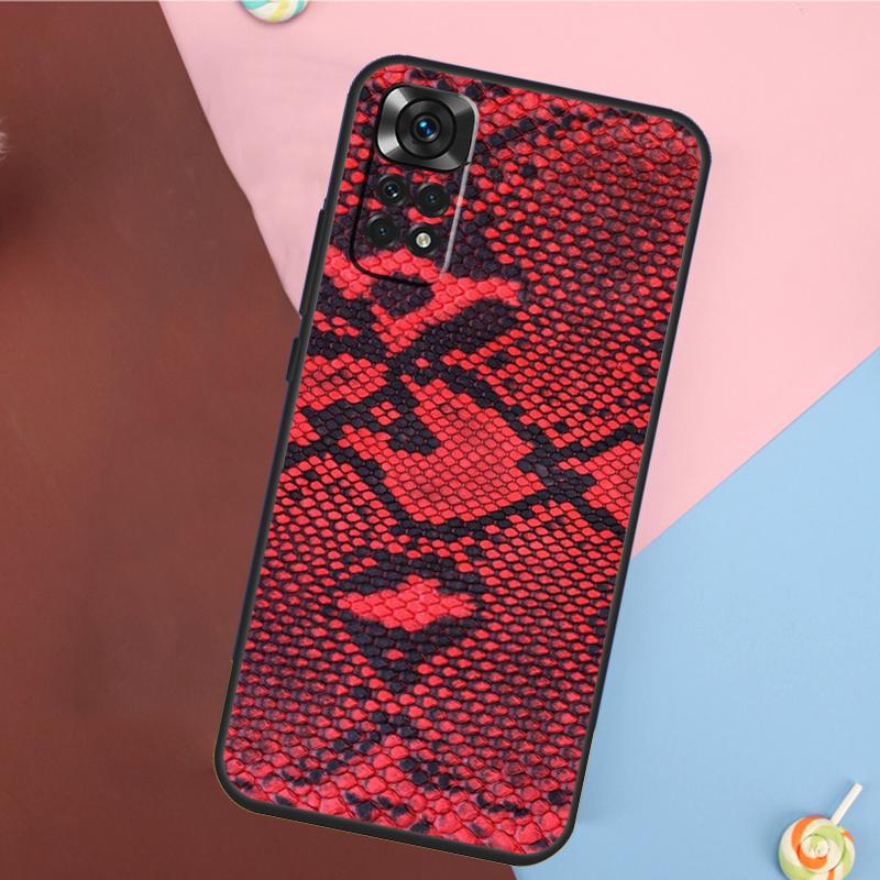 Snake Texture Cover For Xiaomi Redmi Note 14 13 12 9 10 11 Pro 9S 10S 11S 12S Redmi 14C 10C 12C 13C Case
