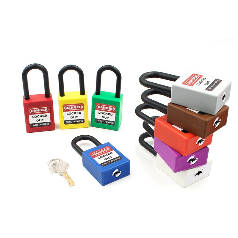 OEM Nylon 38mm 76mm Shackle Steel Insulation Security Lockout Best Safety Padlock LOTO Locks