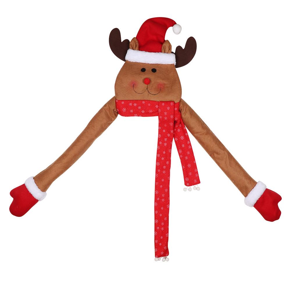 

Christmas Tree Topper Star and Deer Figurine Hat Set