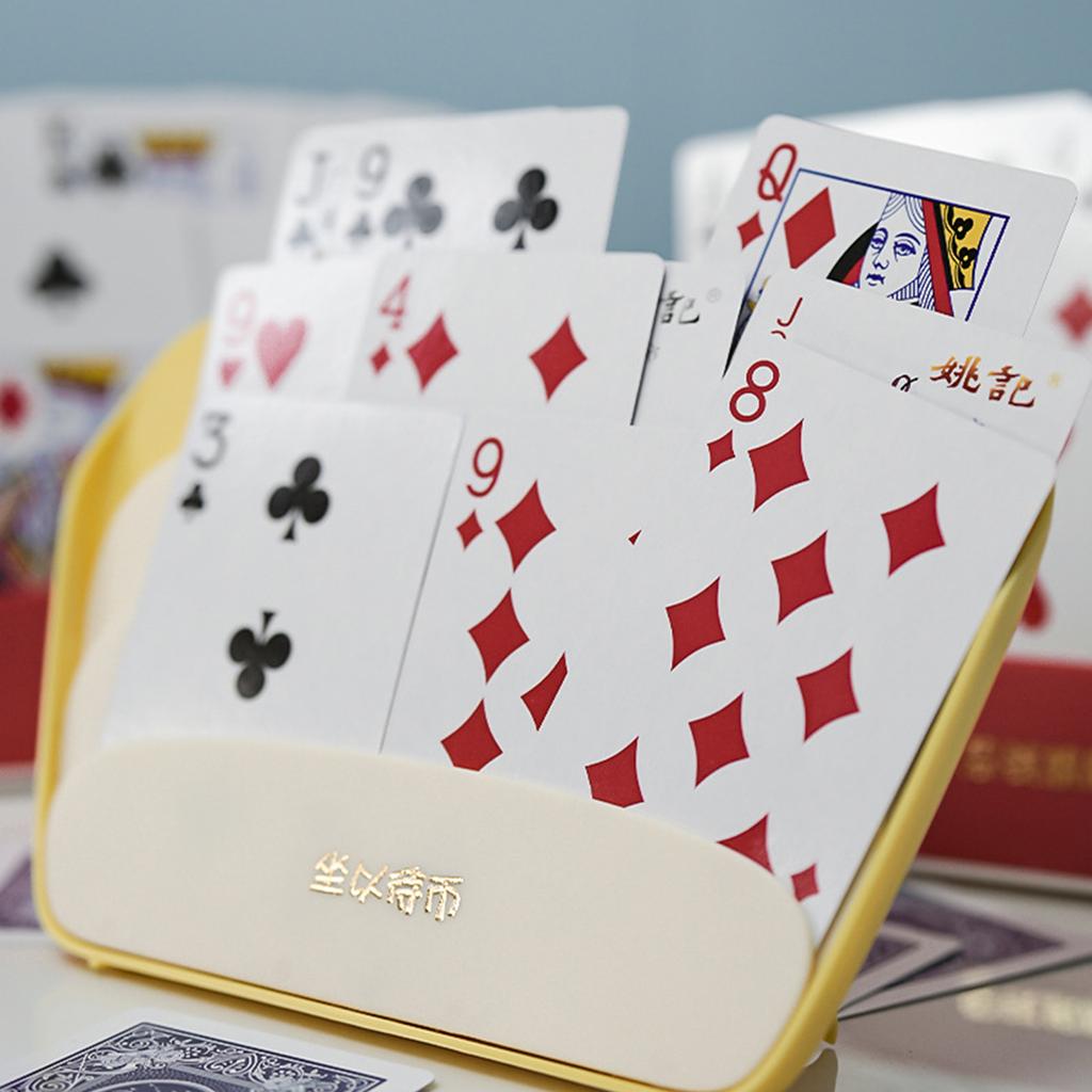 Plastic Playing Card Holder Helper Board Game Poker Rack Card Game Holder for Seniors Children Adults Easy To Use