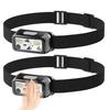 USB Rechargeable LED Headlamp with Wave Sensor for Running and Fishing