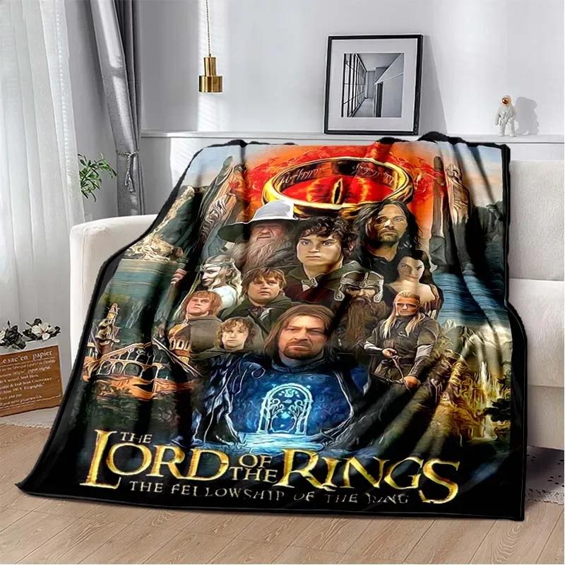 2025 New Fashionable L-Lord of the Rings Printed Blanket Hotel Office Comfortable Warm Sofa Bed Soft Blanket Gift Picnic Blanket