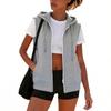 Women’s Sleeveless Sun Protection Vest Zip Up Hoodie Jacket Lightweight Drawstring Sweatshirt Outdoor Shirt with Pockets