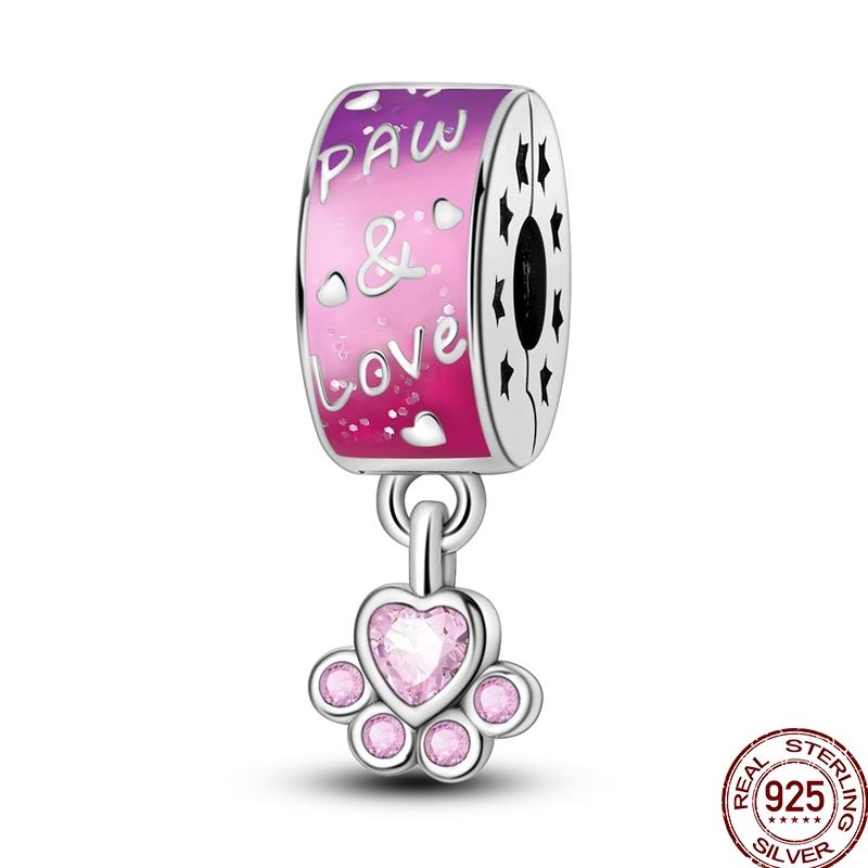 Genuine Copper Clasp Closure Cz Pave Clip Charms Daisy Bead Stopper Safety Chain Accessory Fit 3Mm Bangle Bracelet Fine Jewelry Clip