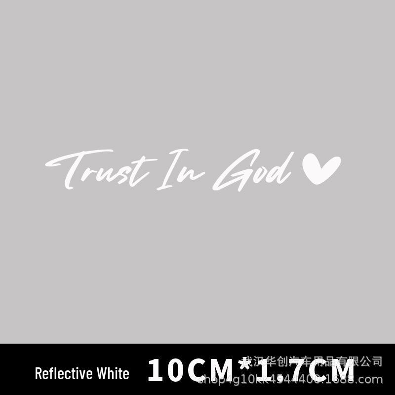 Cross God Waterproof Rearview Mirror Decal Sticker