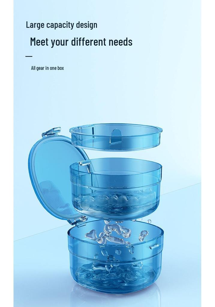 Orthodontic Retainer and Denture Cleaning Storage Box