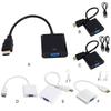 HDMI-Compatible to VGA Adapter PC Laptop Game Console Video Male-to-Female Cord Converter Multimedia Player School