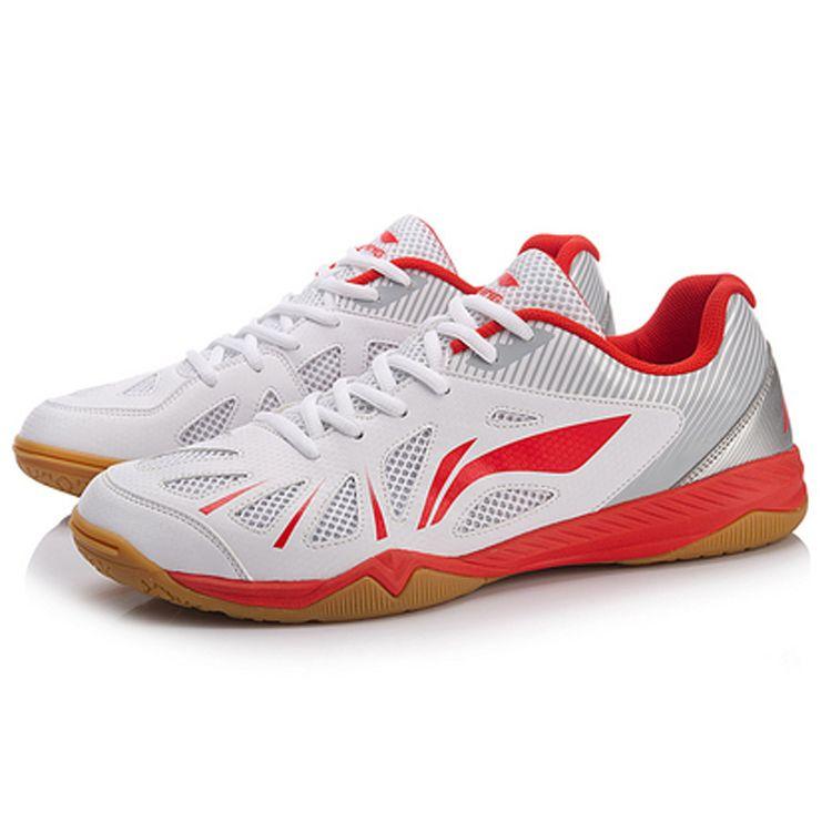 Zapatillas de Entrenamiento de Tenis de Mesa Li Ning Zapatillas Unisex de Caña Baja Estándar-Blanco APTM003-1
