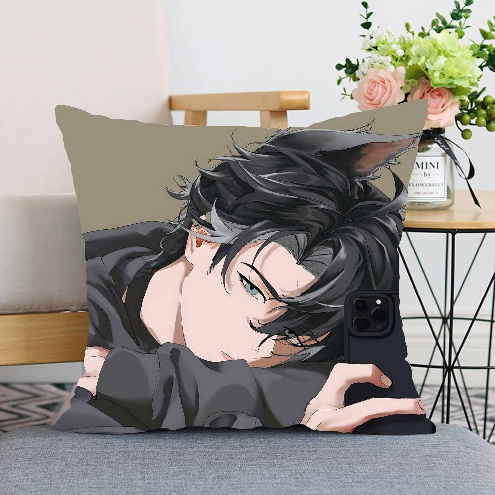 Kawaii Wriothesley Throw Pillow Covers Pattern Cushion Cover Suitable For Sofa Bedroom Car Pillow Cover