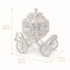 Silver Carriage Jewelry Box with Ring Holder and Accessory Storage Box, Vintage Rhinestone Style Decorative Storage Box Suitable for Rings, Earrings,