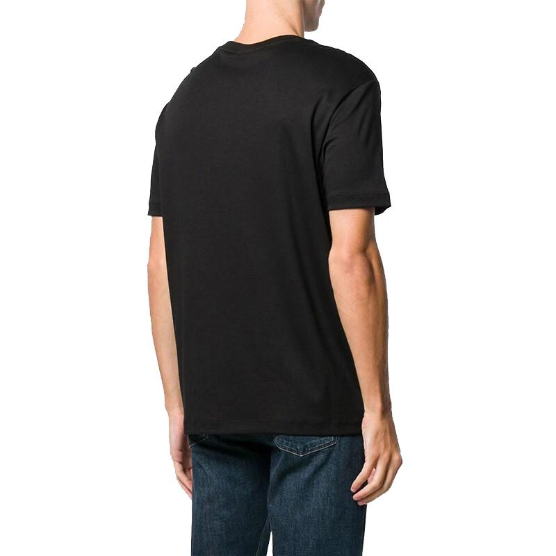 Emporio Armani Ss22 Solid Color Letter Print Casual Crew Neck Short Sleeve T-Shirt Men Tops Black 6G1TF0-1JPRZ-0999