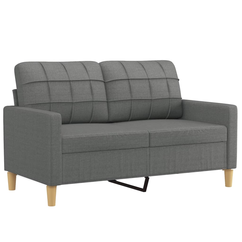 Vidaxl 2-Piece Lounge Set, Fabric Upholstered, Dark Grey