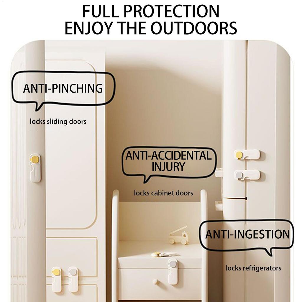 ABS Child Proof Cabinet Locks For Doors Refrigerator Oven Drawer Lock Kids Proofing Freezer Invisible Security Furniture Latches