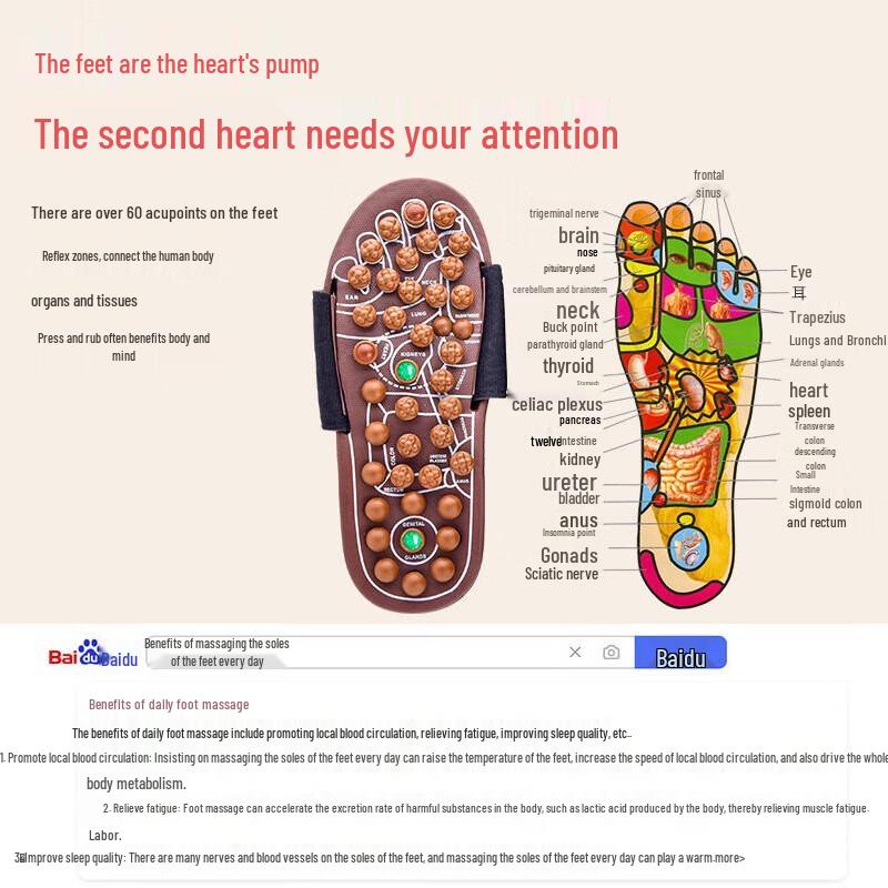 CLORIS M108 Acupoint Foot Massager Slippers