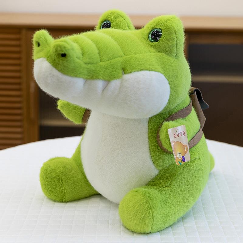 

Cartoon Backpack Crocodile Plush Toy Event Gift Throwing Claw Machine Children s Birthday Gift Ring Gift 20cm【0.18kg】