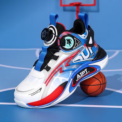 Dziecięce Buty Sportowe Antypoślizgowe Odporne na Ścieranie Szkolne Treningowe Buty do Biegania Boiskowe Dziecięce Buty do Koszykówki dla Chłopców