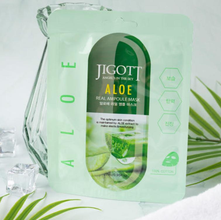 JIGOTT Aloe Real Ampoule Mask Pack | Soothing & Hydrating Sheet Mask