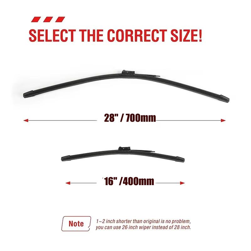 Car Wiper Front Wiper Blades For CITROEN C5 Aircross SUV 2018-onwards Push Button Arm Windscreen Wipers Auto Accessories