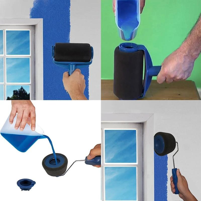 1PC Wall Paint Roller Set DIY Sponge Self Suction Wall Painting Machine for Wall Painting Treatment Painting Tools
