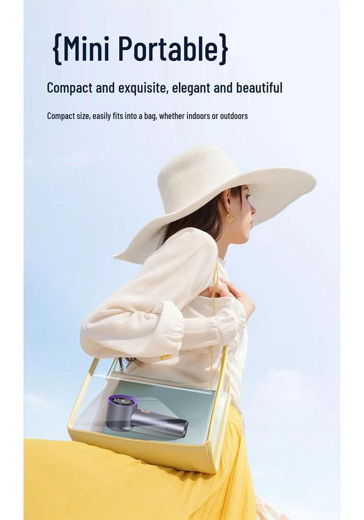 T13 Mini Handheld Bladeless Fan with Digital Display and Cold Compress, USB Charged