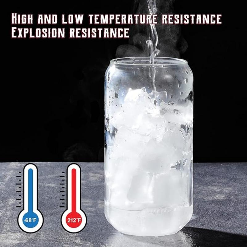 Pahare de băut cu capace de bambus și paie de sticlă Pahare de sticlă de 16 oz cu capace și paie Pahare de bere cu gheață