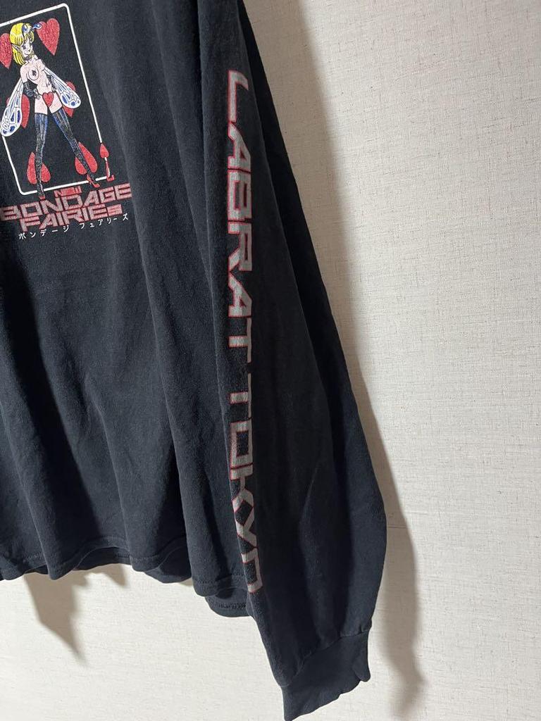 [USED] Vintage LABRAT Printed Long Sleeve T-Shirt with Bondage Fairies Sleeve Print