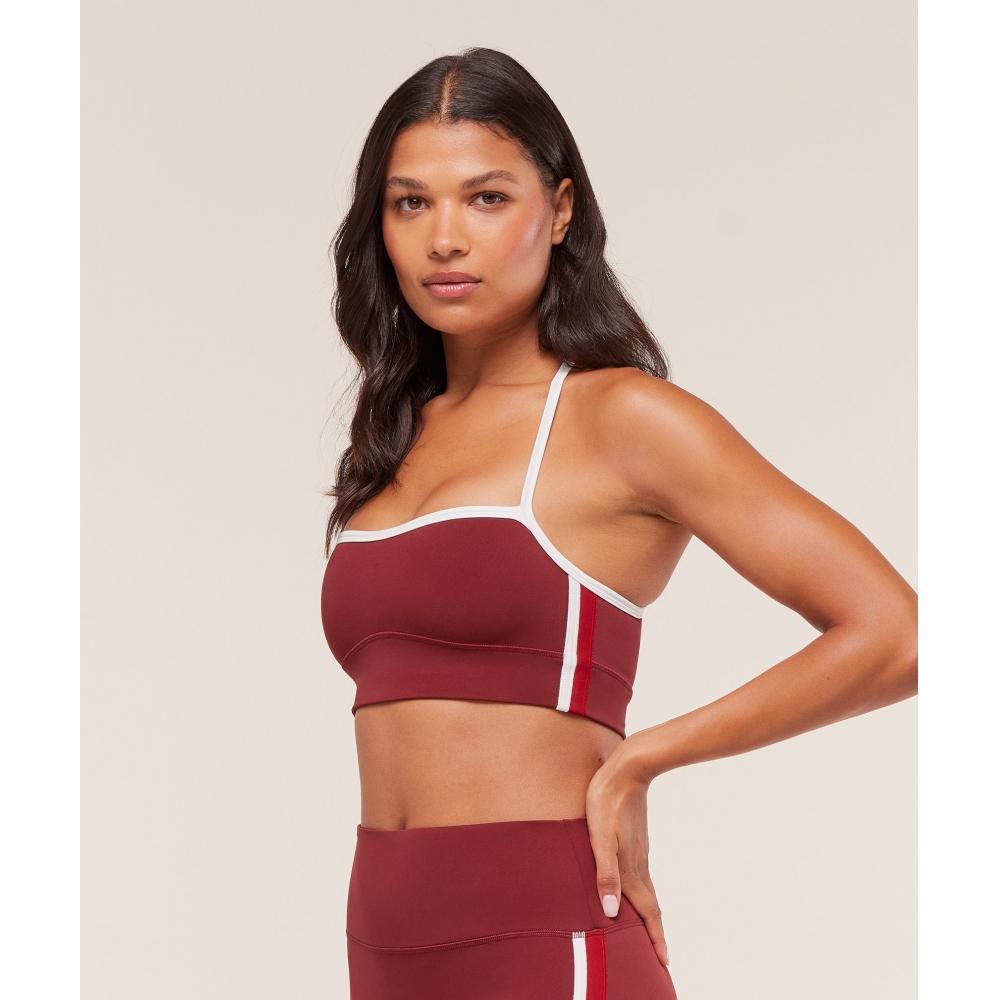 Gymshark Piping Sports Bra Sets Red Carmine Red Soft White B4c6h Rb8j