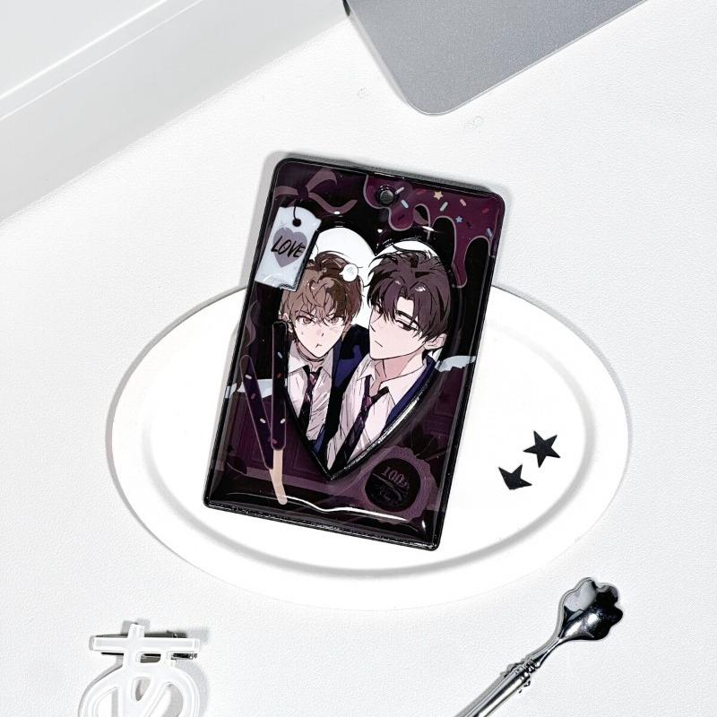 Älska Choklad PVC-Korthållare med Kedja 3 Tum Kpop Fotokortsfickor Kreativ Fotoram Skyddsfodral Kawaii Gåvor 2025