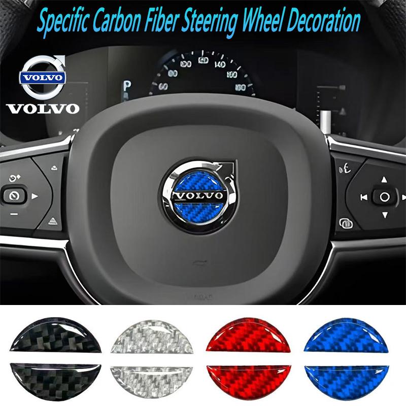 Carbon Fiber Car Steering Wheel Stickers Accessories For Volvo Xc60 Xc90 V40 V60 S60 V50 V90 S80 C40 XC40 V70 XC70 C30 C70 EX90